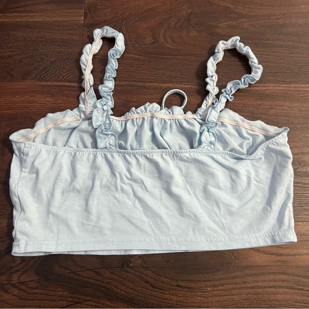 SHEIN Light Blue Ruffle Strap Camisole Womens size 12 - Picture 2 of 3